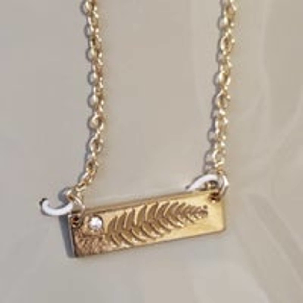 Necklace gold 18 inch jewel and branch pendant chain necklace simple nature boho